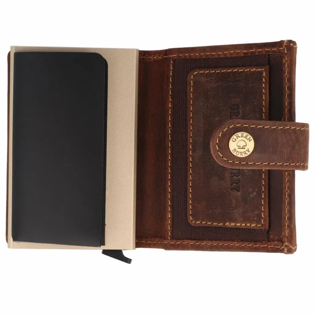 Herren Greenburry Vintage Geldbörse RFID Schutz Leder 7.5 cm
