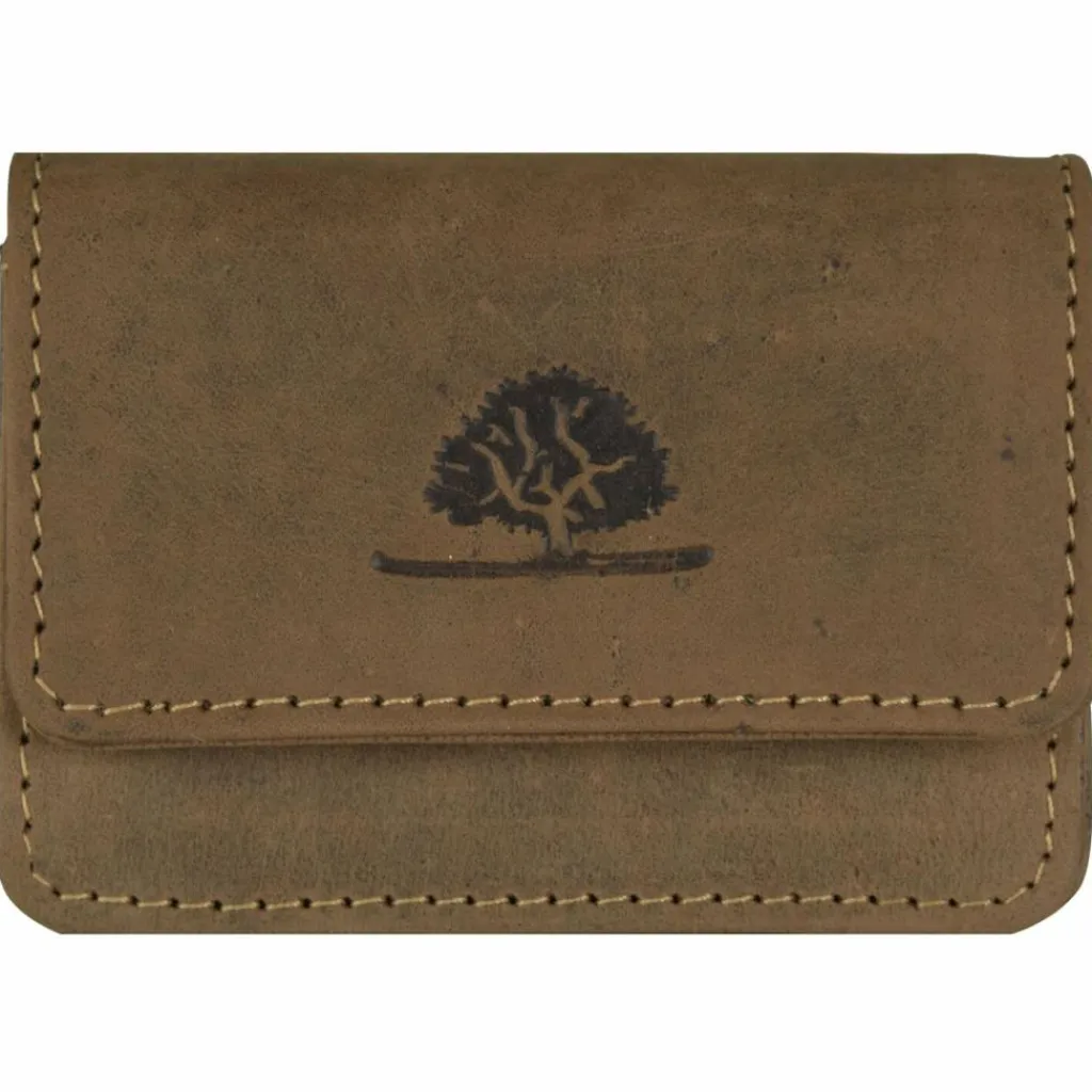 Greenburry Herrengeldbörsen Querformat|Damengeldbörsen Querformat<Vintage Geldbörse Leder 8 cm brown