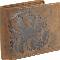 Discount Greenburry Vintage Geldbörse Leder 12,5 cm braun