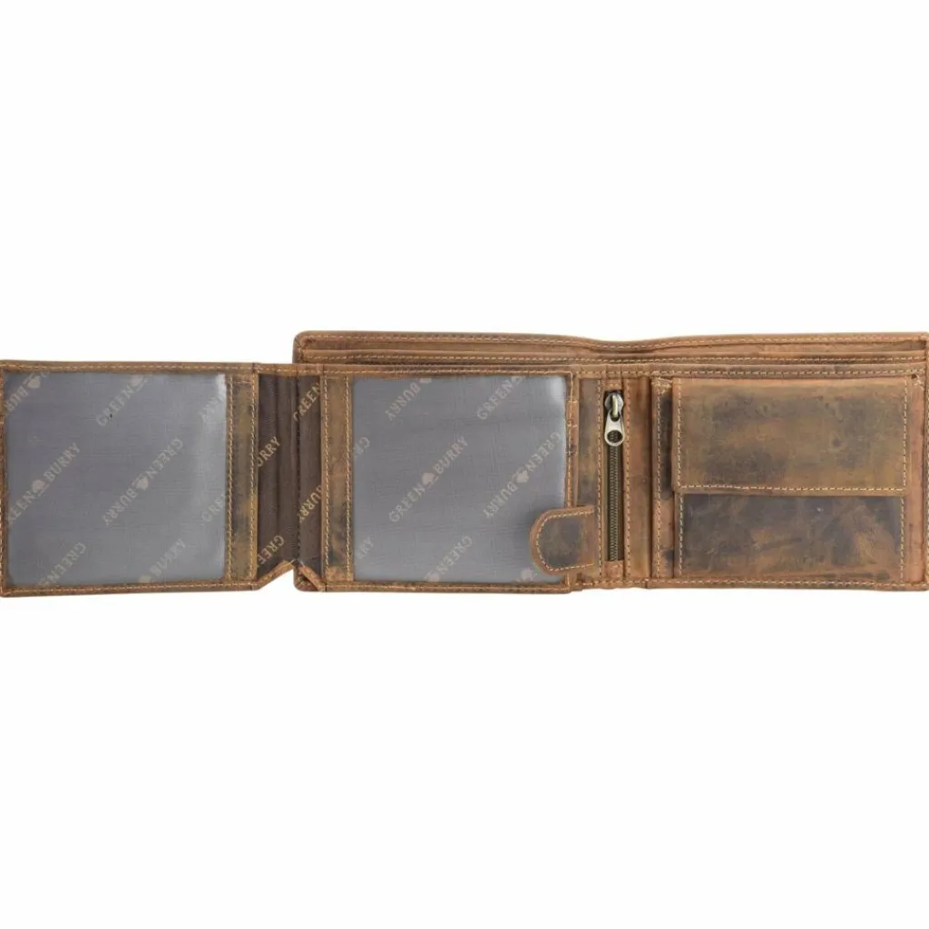 Discount Greenburry Vintage Geldbörse Leder 12,5 cm braun