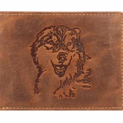 Greenburry Herrengeldbörsen Querformat<Vintage Geldbörse Leder 12 cm wolf
