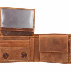 Greenburry Herrengeldbörsen Querformat<Vintage Geldbörse Leder 12 cm wolf