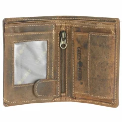 Greenburry Herrengeldbörsen Hochformat|Damengeldbörsen Hochformat<Vintage Geldbörse Leder 8,0 cm brown