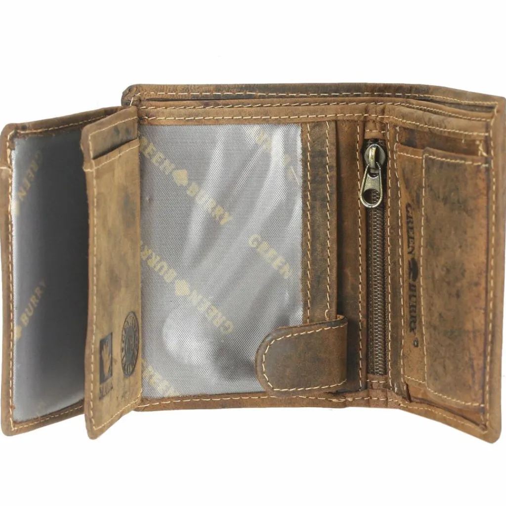 Greenburry Herrengeldbörsen Hochformat|Damengeldbörsen Hochformat<Vintage Geldbörse Leder 8,0 cm brown
