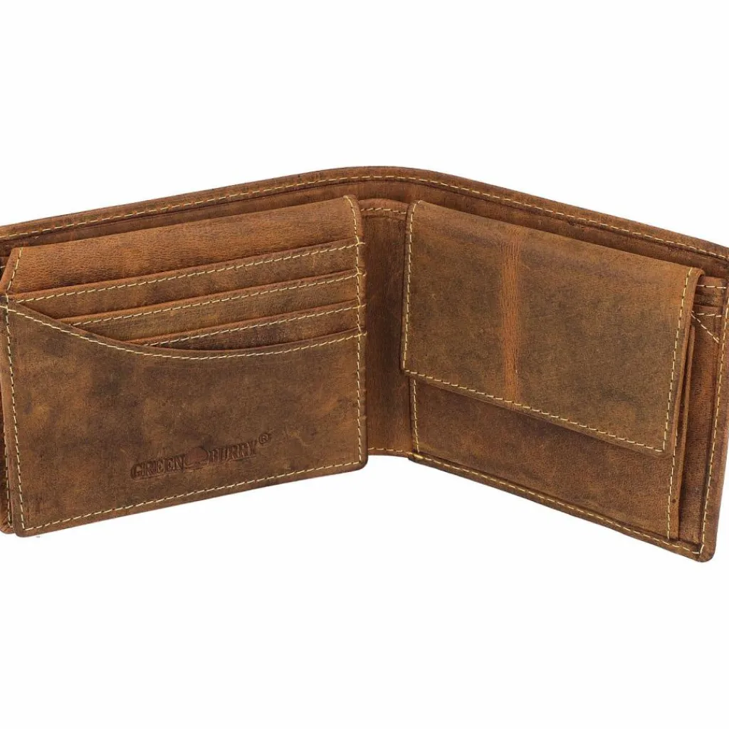 Greenburry Herrengeldbörsen Querformat<Vintage Geldbörse Leder 12 cm dog