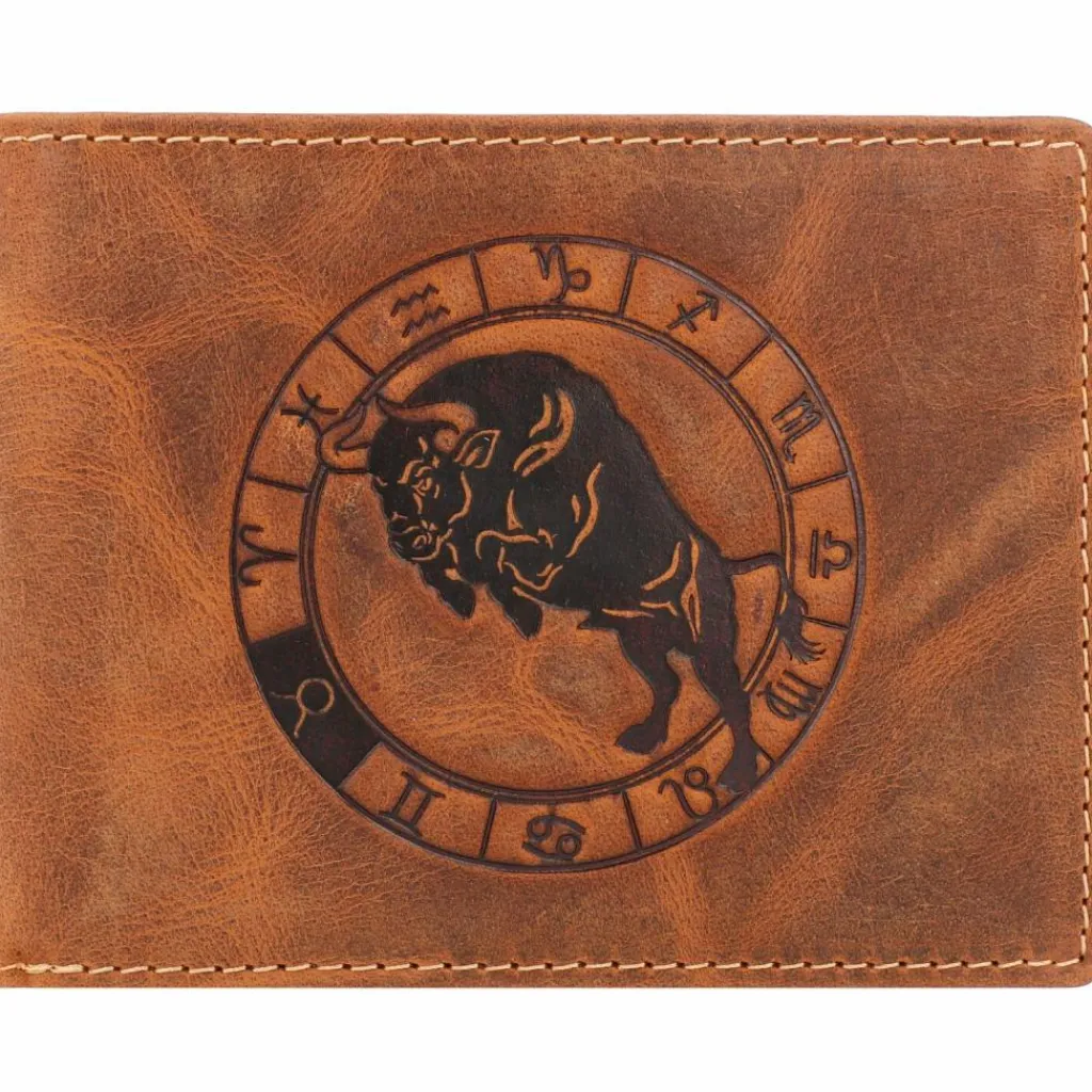 New Greenburry Vintage Geldbörse Leder 12 cm stier