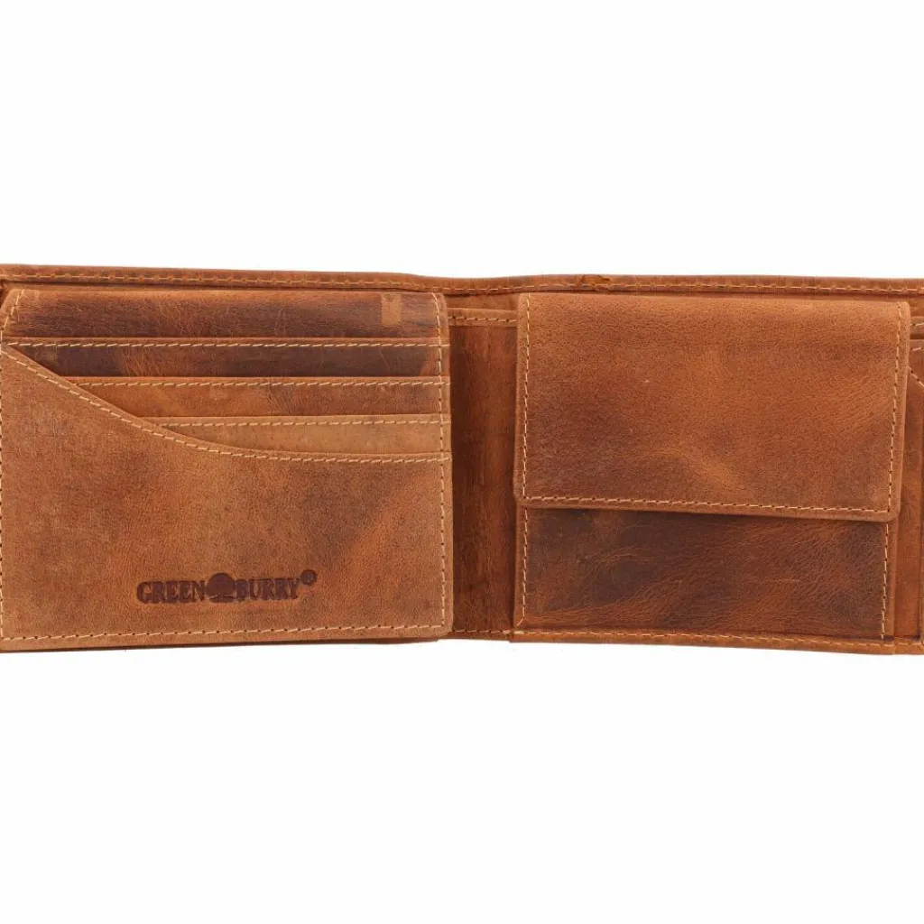 New Greenburry Vintage Geldbörse Leder 12 cm stier