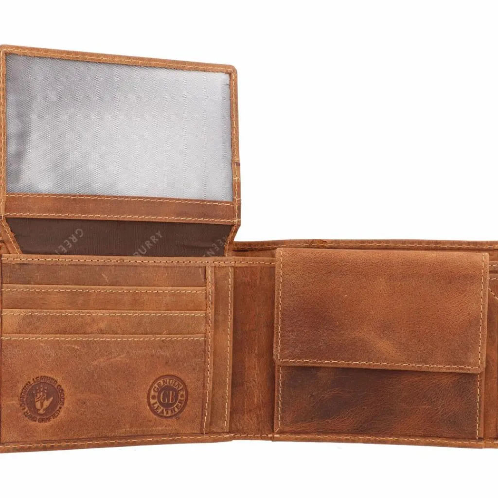 New Greenburry Vintage Geldbörse Leder 12 cm stier