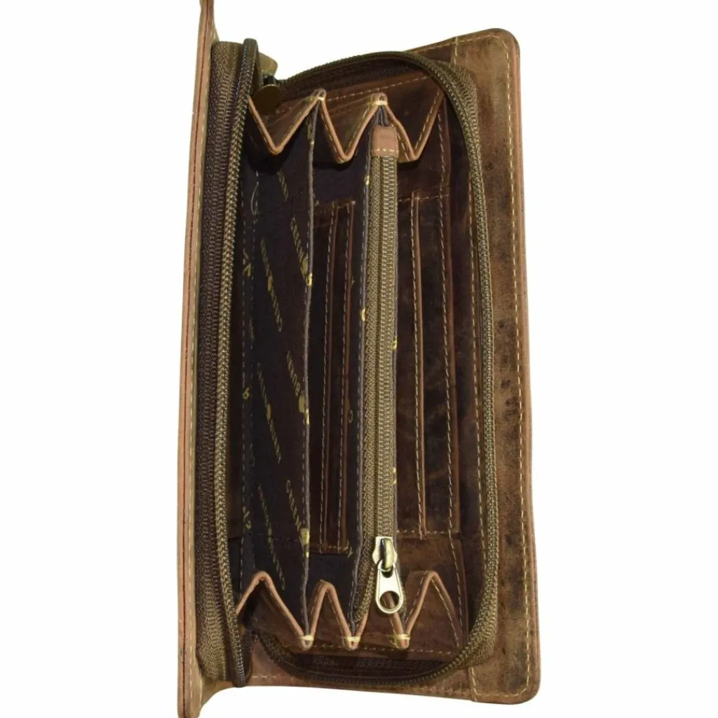 Greenburry Herrengeldbörsen Querformat<Vintage Geldbörse Leder 18 cm brown