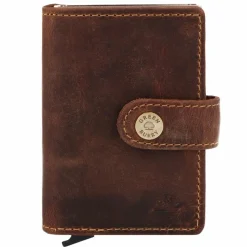 Greenburry Herrengeldbörsen Querformat<Vintage Geldbörse RFID Schutz Leder 7.5 cm brown