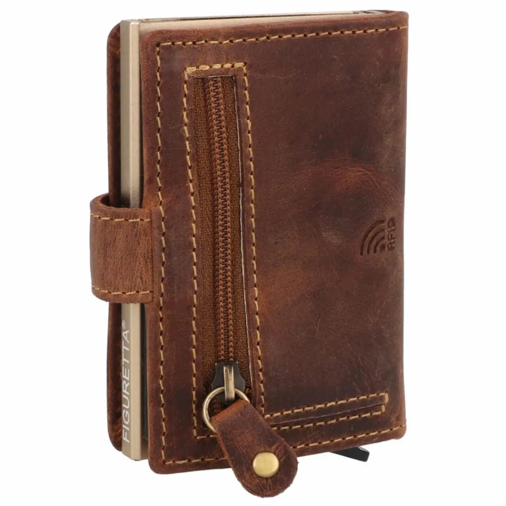 Greenburry Herrengeldbörsen Querformat<Vintage Geldbörse RFID Schutz Leder 7.5 cm brown