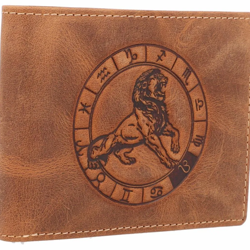 Greenburry Herrengeldbörsen Querformat<Vintage Geldbörse Leder 12 cm löwe