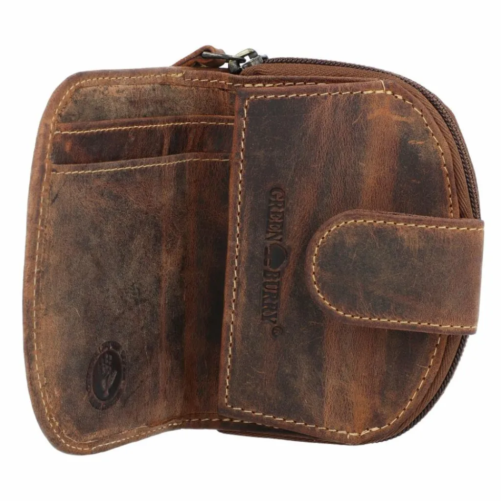 Discount Greenburry Vintage Geldbörse Leder 9 cm braun