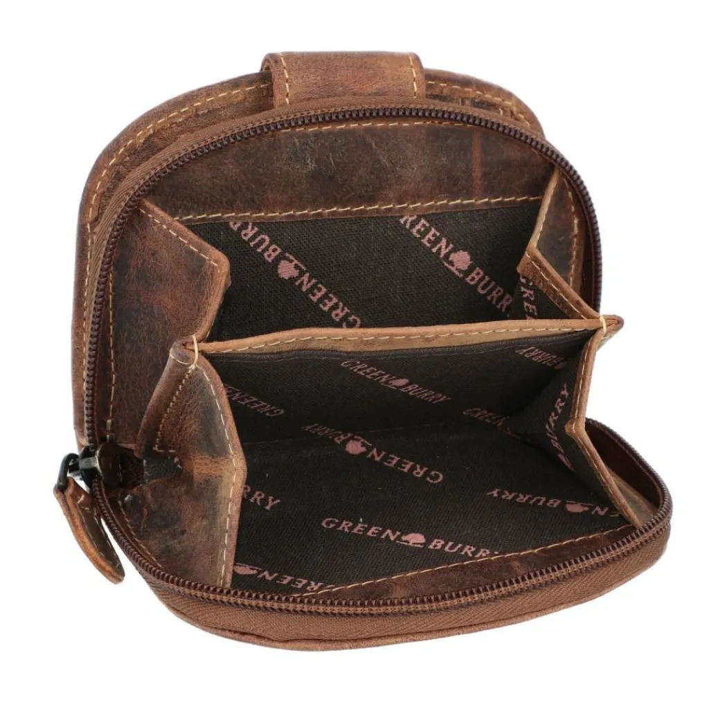 Discount Greenburry Vintage Geldbörse Leder 9 cm braun