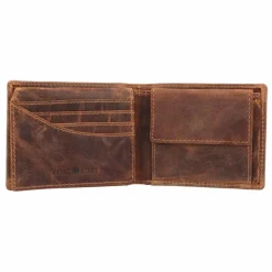 New Greenburry Vintage Geldbörse mit Fisch-Prägung Leder 12 cm zander