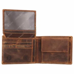 New Greenburry Vintage Geldbörse mit Fisch-Prägung Leder 12 cm zander