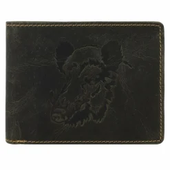 Hot Greenburry Vintage Geldbörse Leder 12.5 cm olive