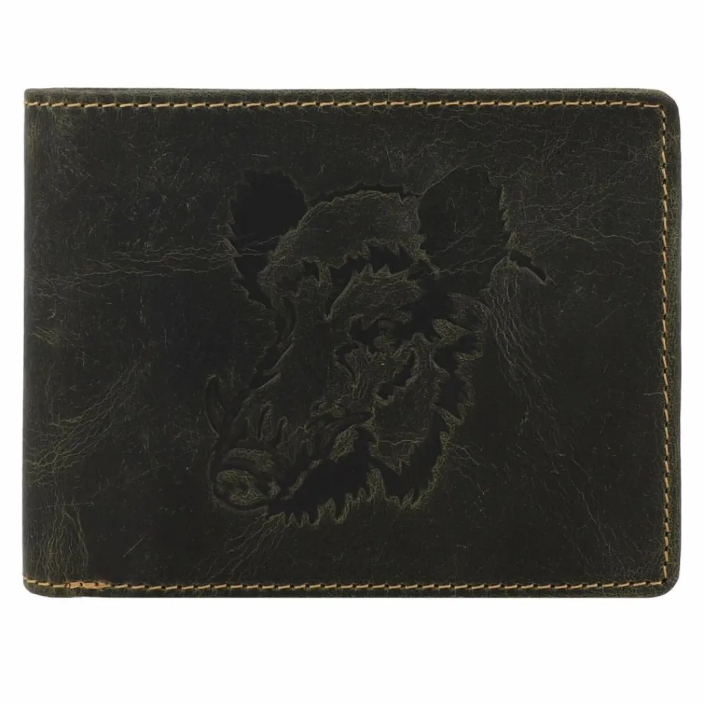 Hot Greenburry Vintage Geldbörse Leder 12.5 cm olive