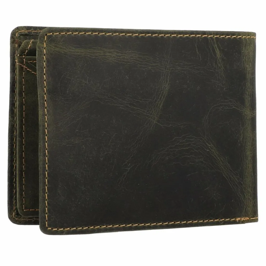 Hot Greenburry Vintage Geldbörse Leder 12.5 cm olive