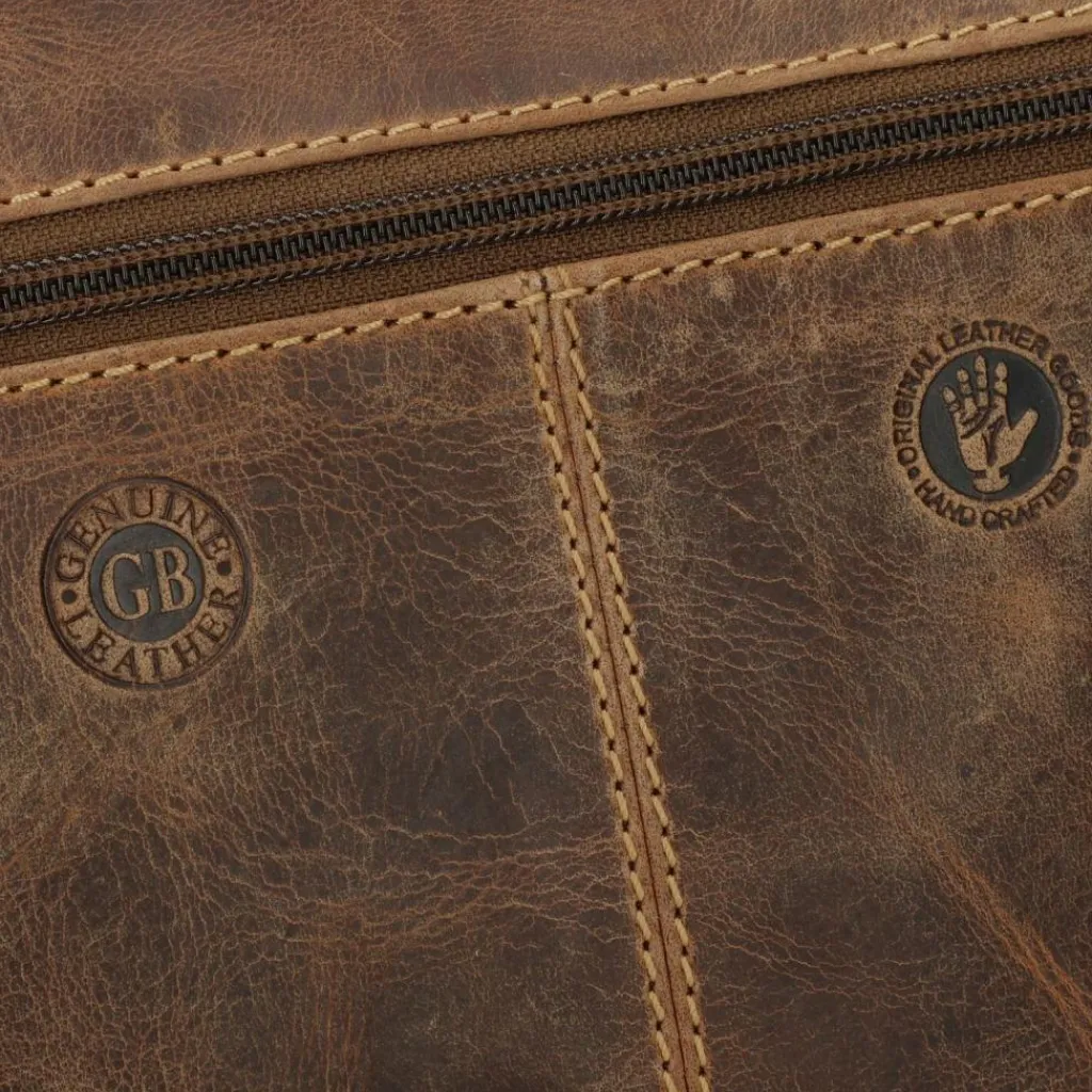 Discount Greenburry Vintage Gürteltasche Leder 26 cm brown