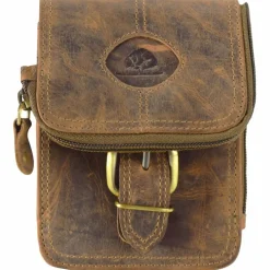 Greenburry Gürteltaschen<Vintage Gürteltasche Leder 14,5 cm braun