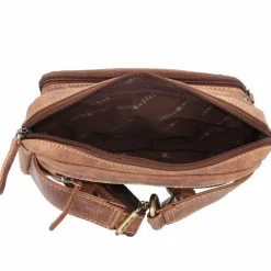 Clearance Greenburry Vintage Gürteltasche Leder 20 cm brown