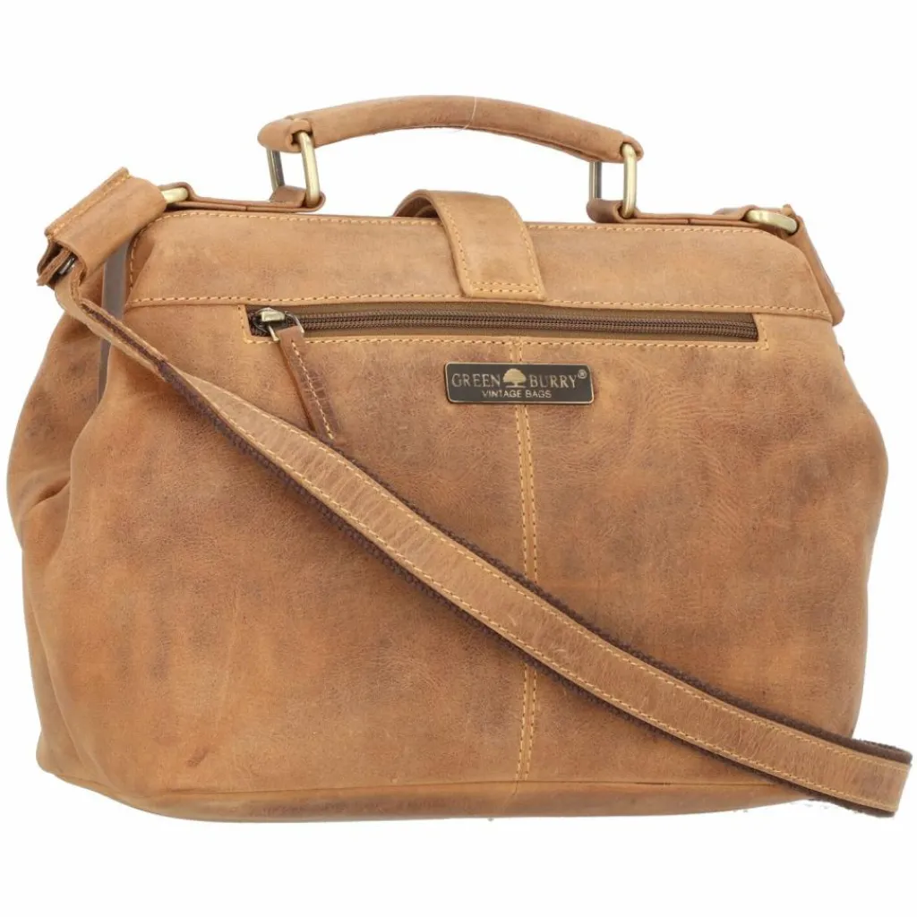 Greenburry Henkeltaschen<Vintage Handtasche Leder 31 cm brown