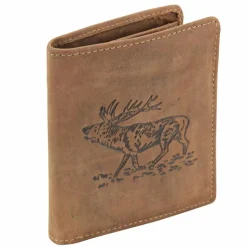 Herren Greenburry Vintage Hirsch Geldbörse Hirsch Leder 9,5 cm