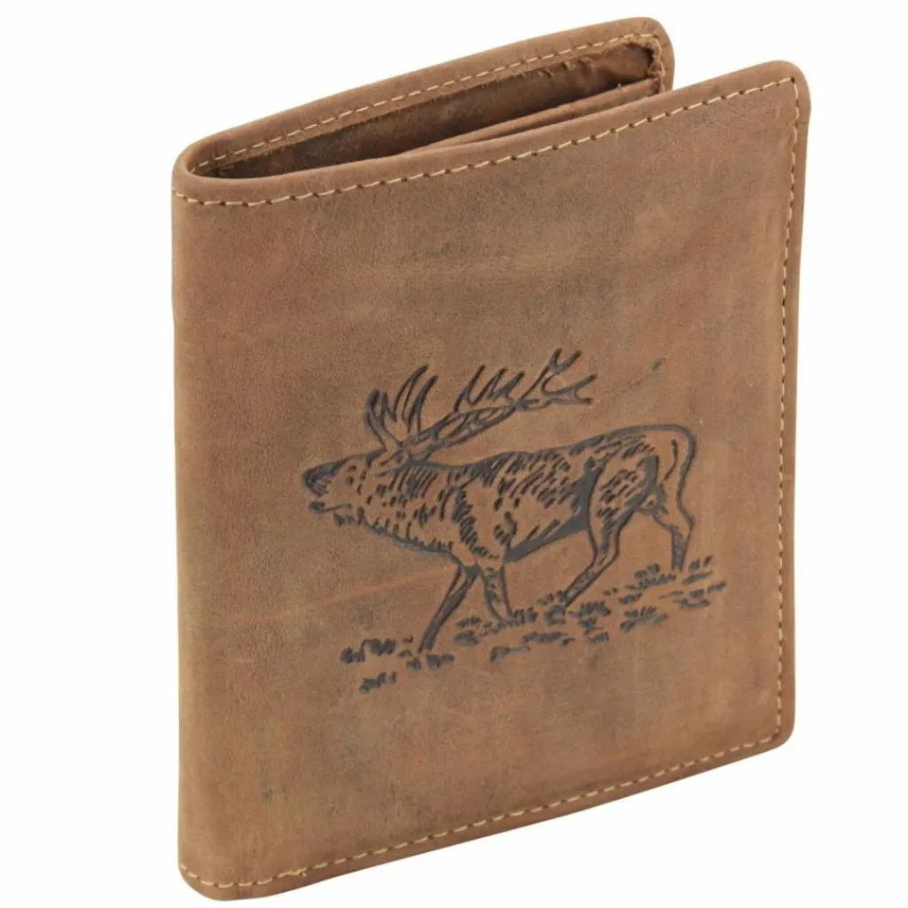 Herren Greenburry Vintage Hirsch Geldbörse Hirsch Leder 9,5 cm