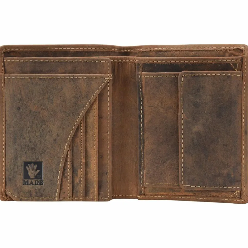 Herren Greenburry Vintage Hirsch Geldbörse Hirsch Leder 9,5 cm