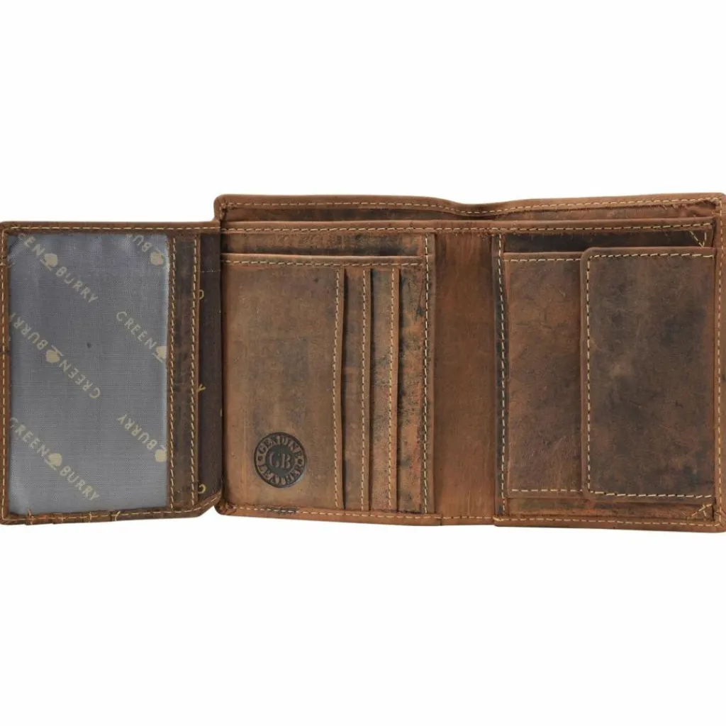 Herren Greenburry Vintage Hirsch Geldbörse Hirsch Leder 9,5 cm