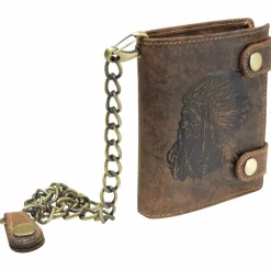 Herren Greenburry Vintage Indian Geldbörse Leder 10 cm