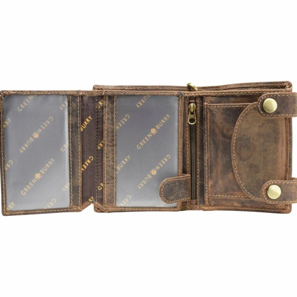 Herren Greenburry Vintage Indian Geldbörse Leder 10 cm