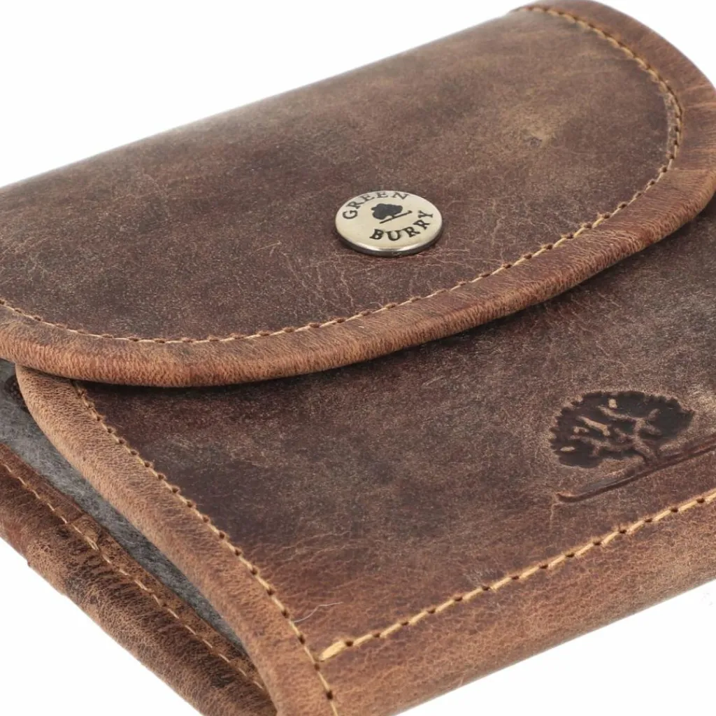 New Greenburry Vintage Jagd-Patronentasche Leder 11 cm brown