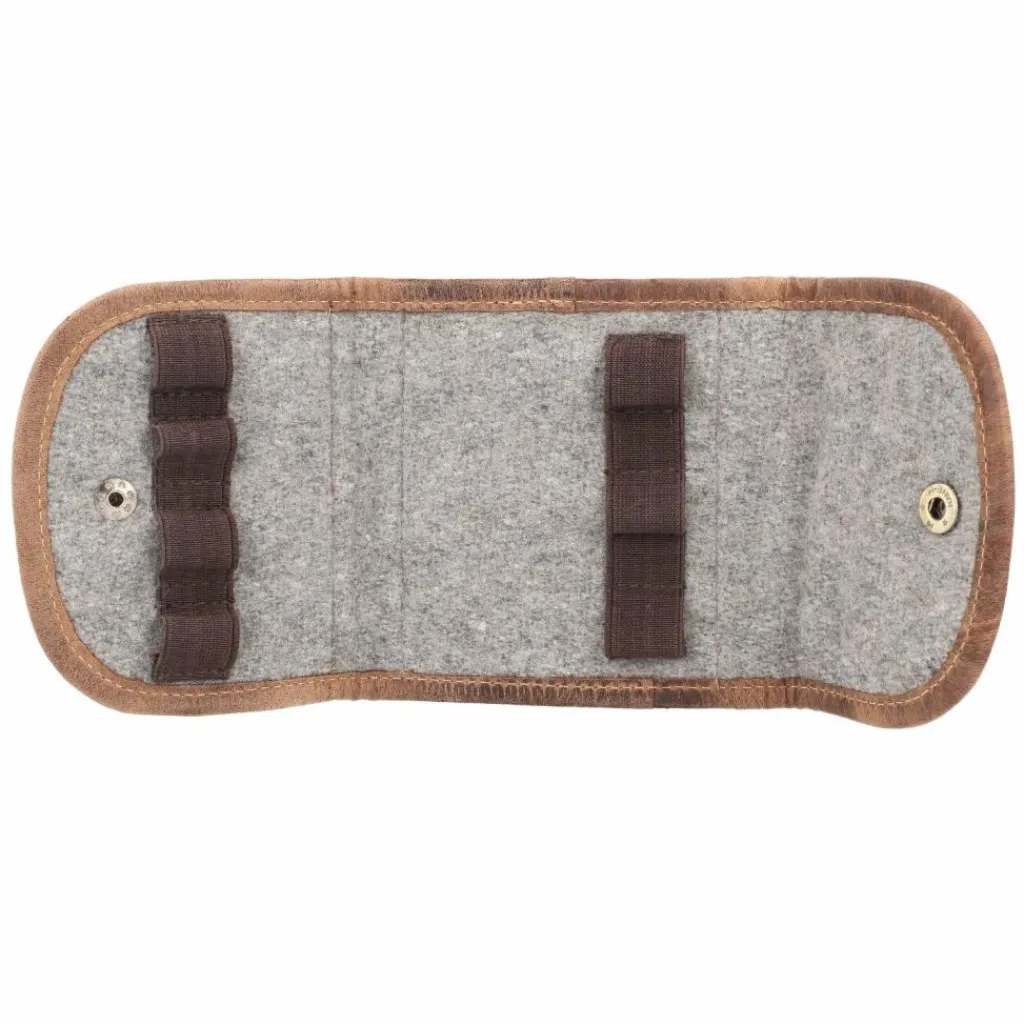 New Greenburry Vintage Jagd-Patronentasche Leder 11 cm brown