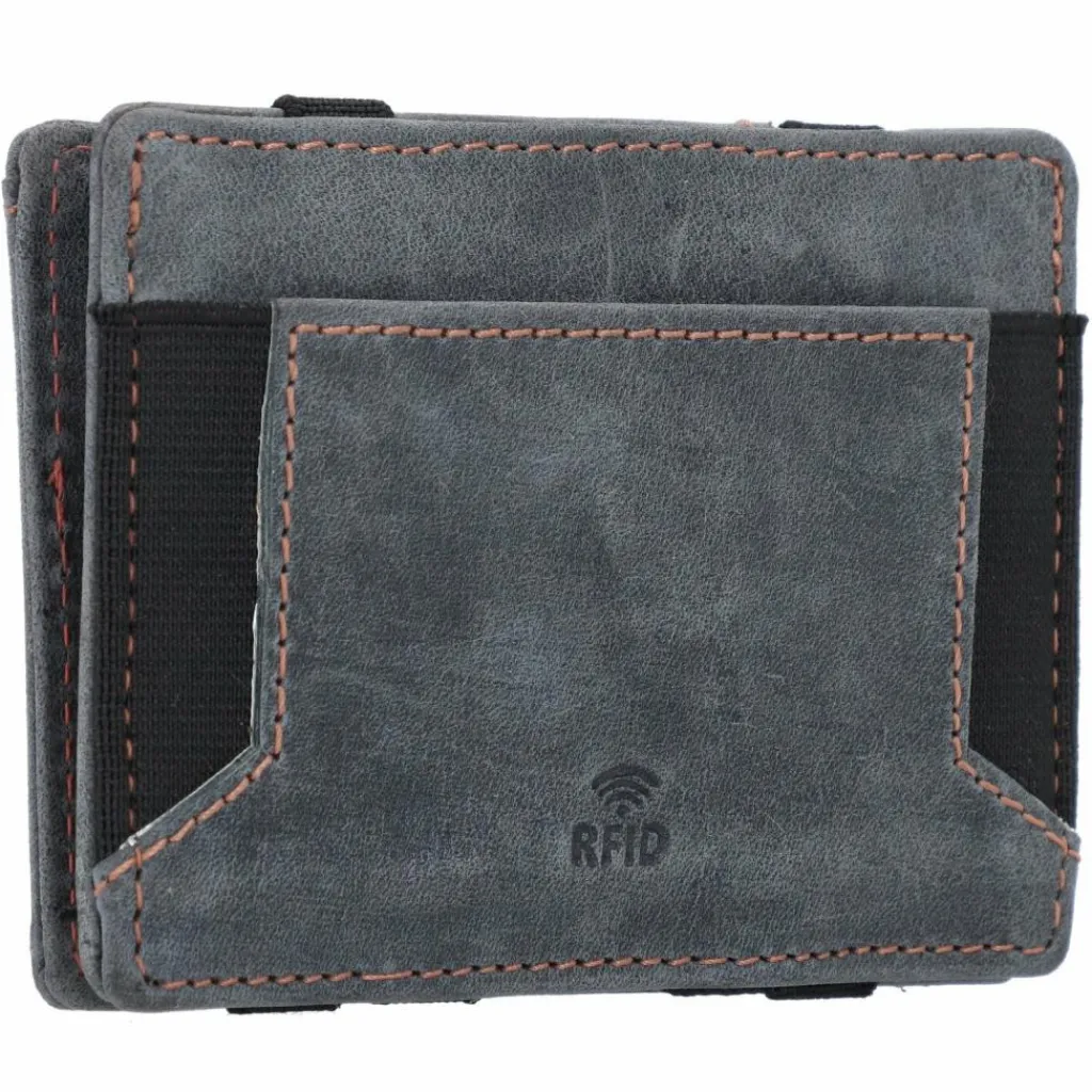 Outlet Greenburry Vintage Magic Geldbörse RFID Leder 10 cm steel blue