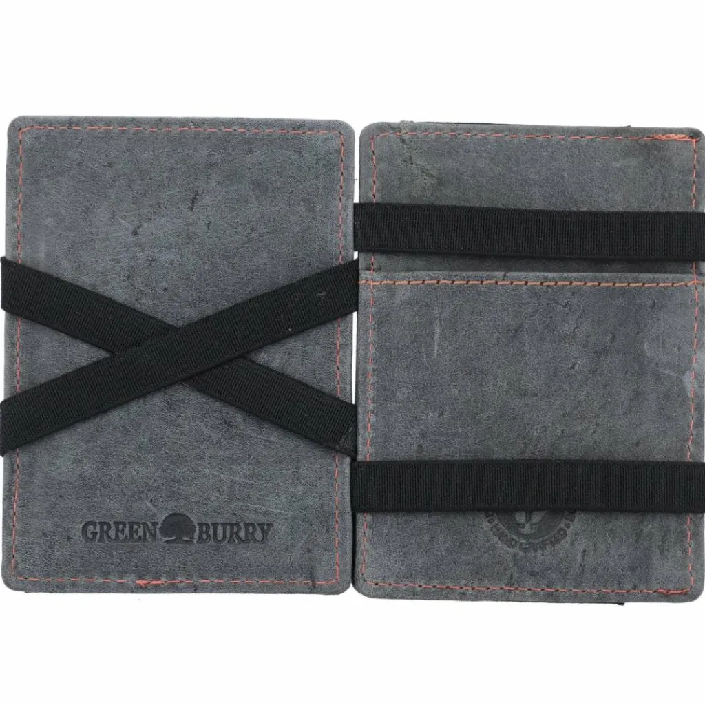 Outlet Greenburry Vintage Magic Geldbörse RFID Leder 10 cm steel blue