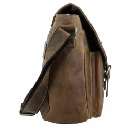 Clearance Greenburry Vintage Messenger Leder 40 cm Laptopfach brown