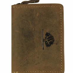 Greenburry Herrengeldbörsen Hochformat<Vintage Münzbörse Leder 7 cm brown