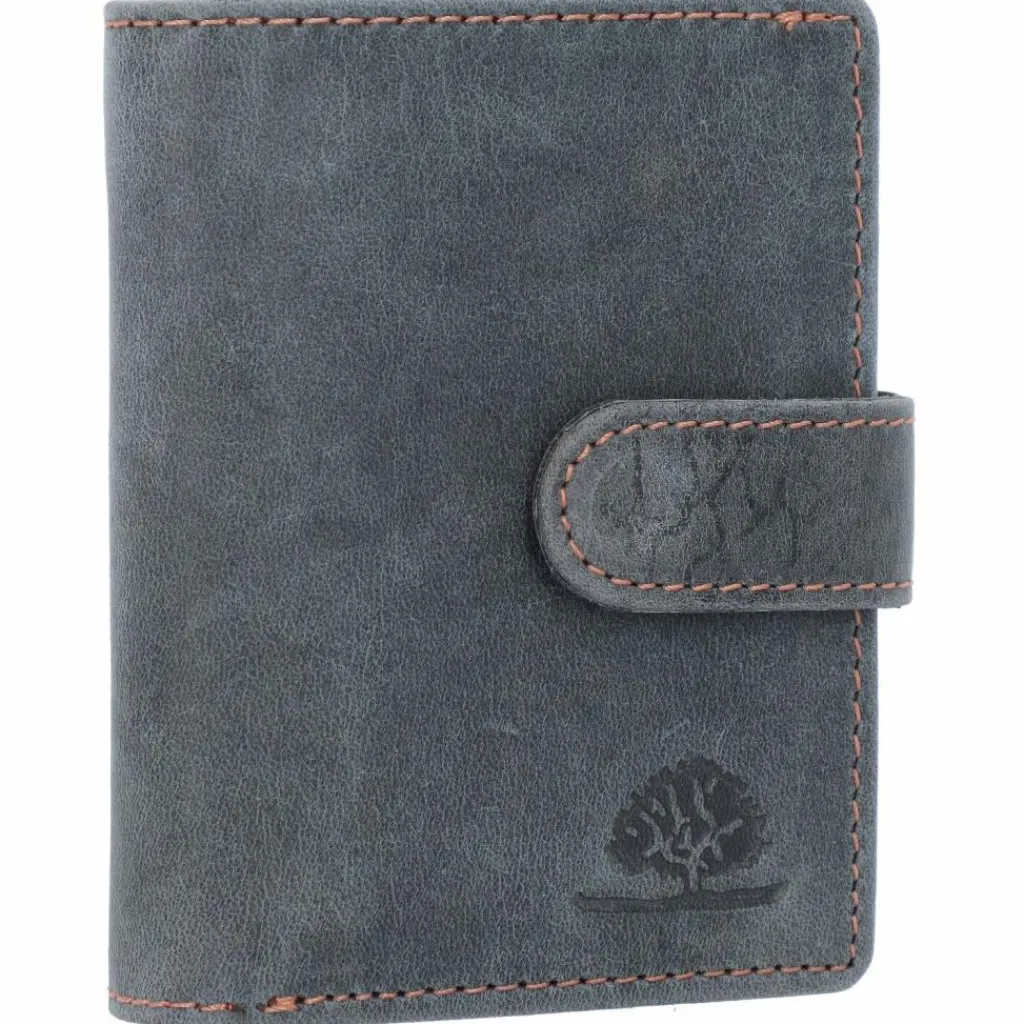 Greenburry Herrengeldbörsen Hochformat<Vintage Original Geldbörse RFID Leder 8 cm steel blue-orange