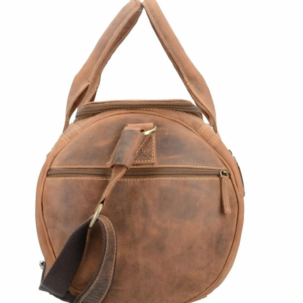 Hot Greenburry Vintage Reisetasche Leder 50 cm cognac