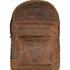 Greenburry Lederrucksäcke|Business-Rucksäcke<Vintage Retro Rucksack Leder 42 cm Laptopfach braun