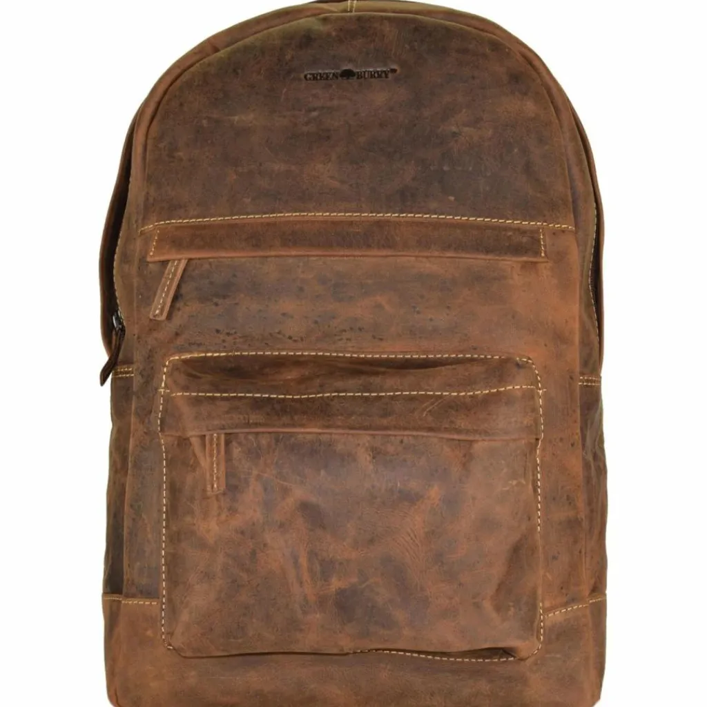Greenburry Lederrucksäcke|Business-Rucksäcke<Vintage Retro Rucksack Leder 42 cm Laptopfach braun