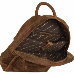 Greenburry Lederrucksäcke|Business-Rucksäcke<Vintage Retro Rucksack Leder 42 cm Laptopfach braun