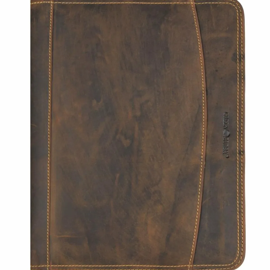 New Greenburry Vintage Ringmappe Leder 26 cm braun