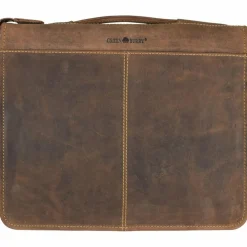 Clearance Greenburry Vintage Ringmappe Leder 29 cm braun