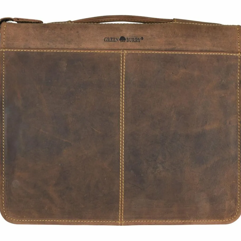 Clearance Greenburry Vintage Ringmappe Leder 29 cm braun