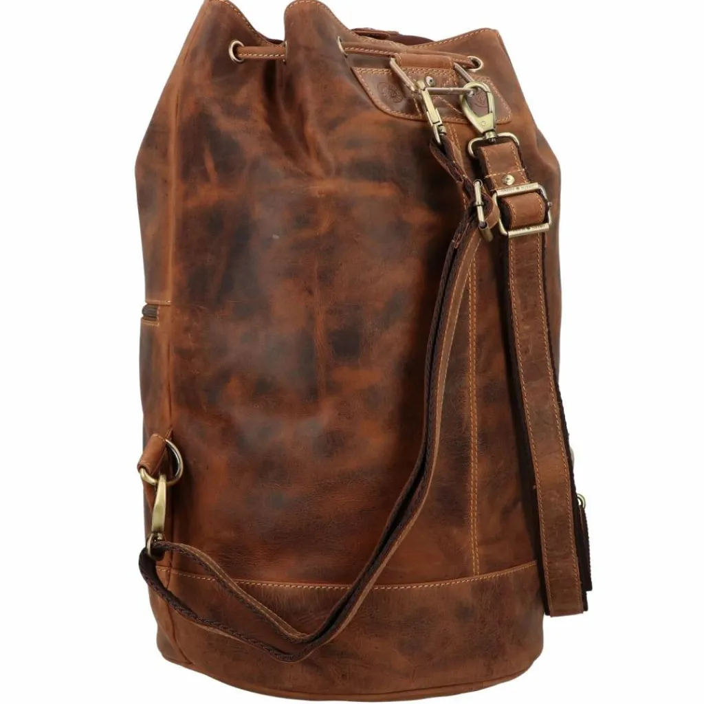 New Greenburry Vintage Rucksack Leder 48 cm braun