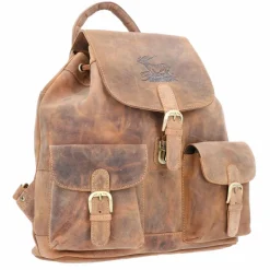 Greenburry Daypacks|Lederrucksäcke<Vintage Rucksack Leder 40 cm brown