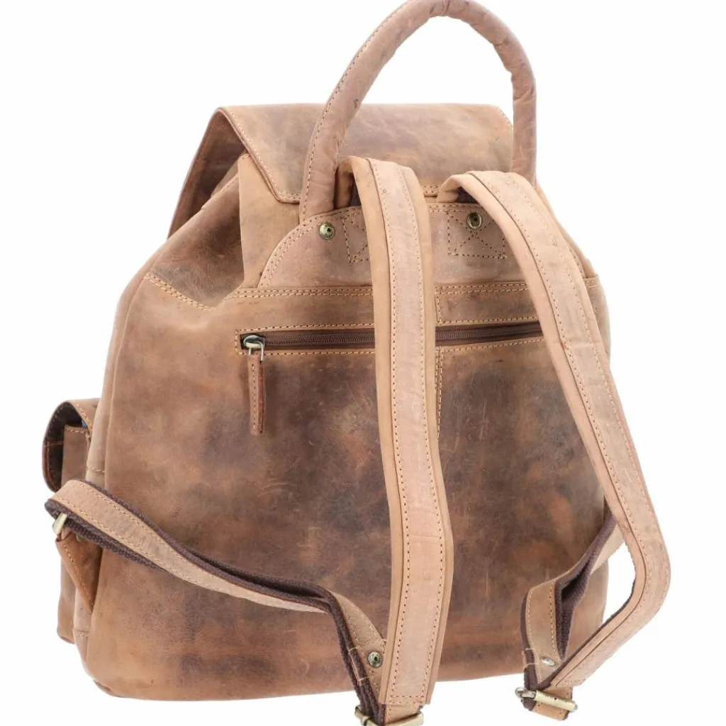 Greenburry Daypacks|Lederrucksäcke<Vintage Rucksack Leder 40 cm brown